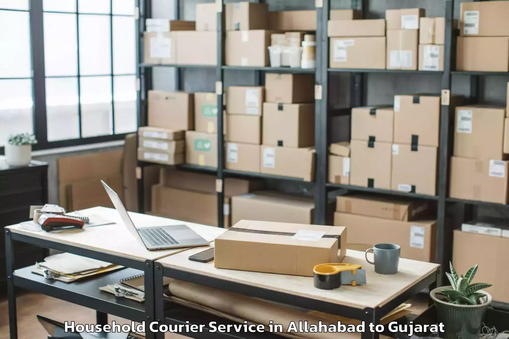 Top Allahabad to Gls University Ahmedabad Household Courier Available